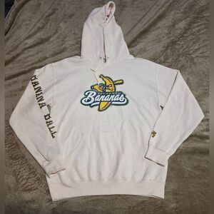 GUC Mens Savannah Bananas Hoodie Size Medium Cream